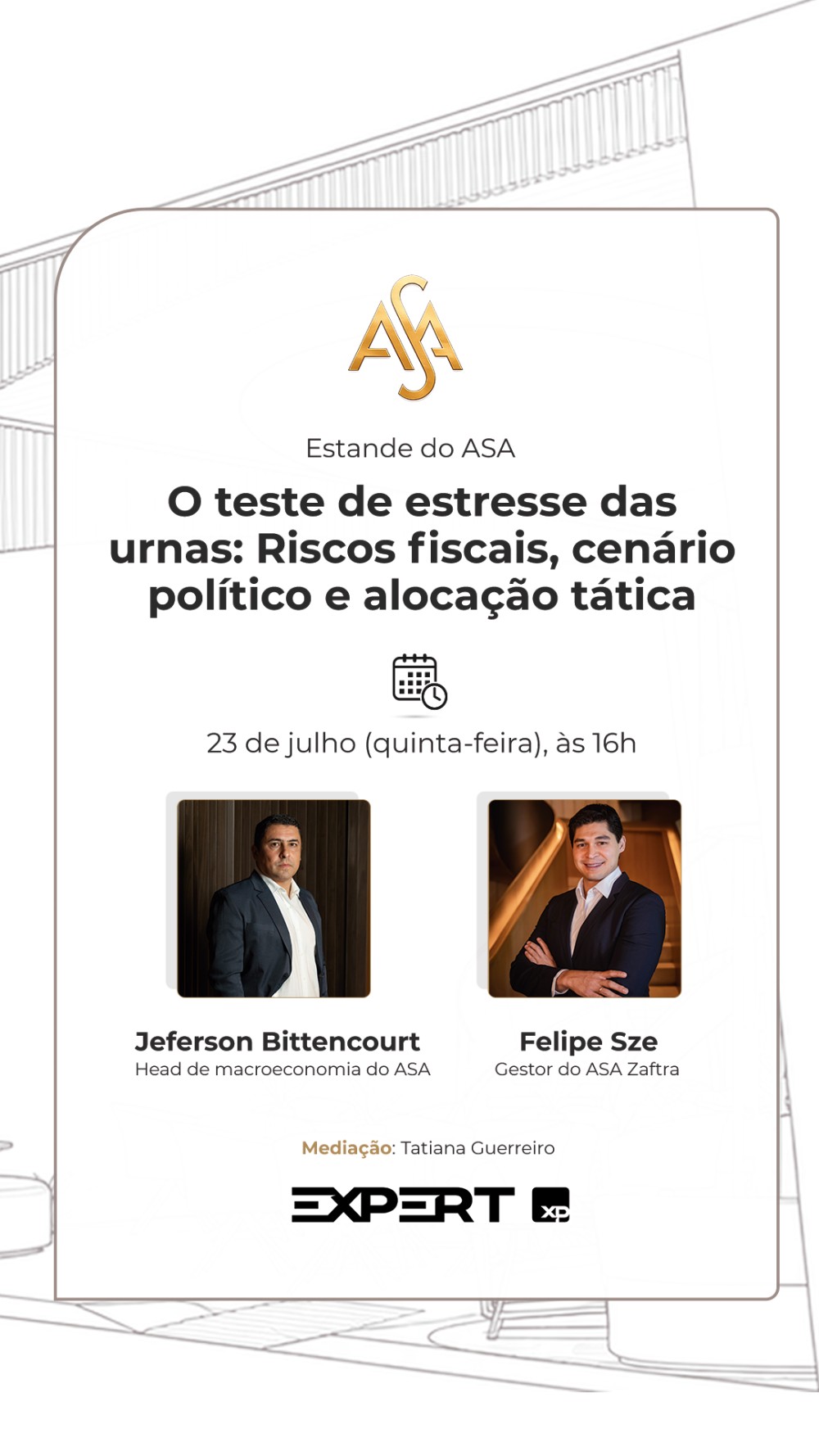 Painel no estande da ASA na Expert 2026